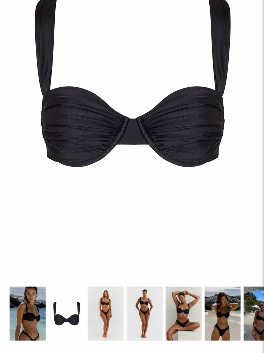 SYLK SWIM ALORA BIKINI TOP - BLACK